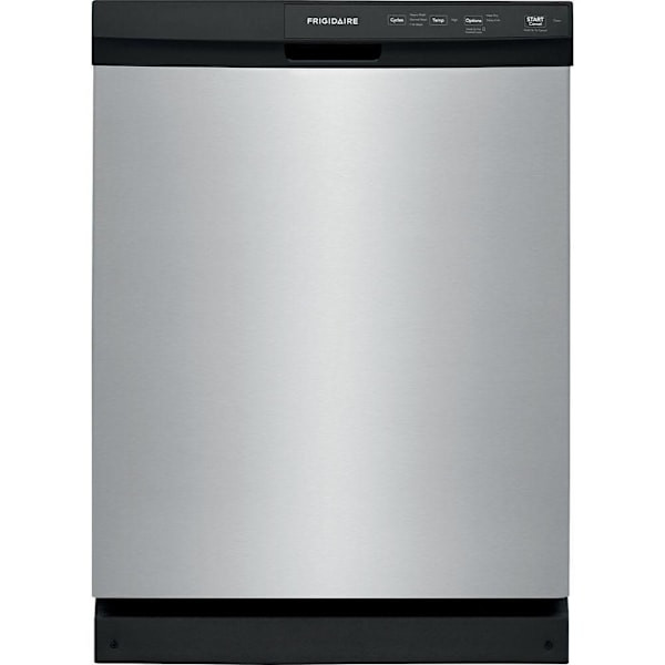 Frigidaire ENERGY STAR Built-In Dishwasher, 55 Dba, Stainless Steel, Front Control, 3 Wash Cycles, 24"