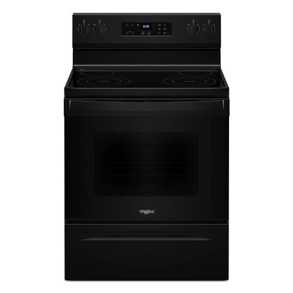 Whirlpool ENERGY STAR 30 In. 5.3 cu. ft. Smooth Electric Freestanding Range, Manual Clean, Black