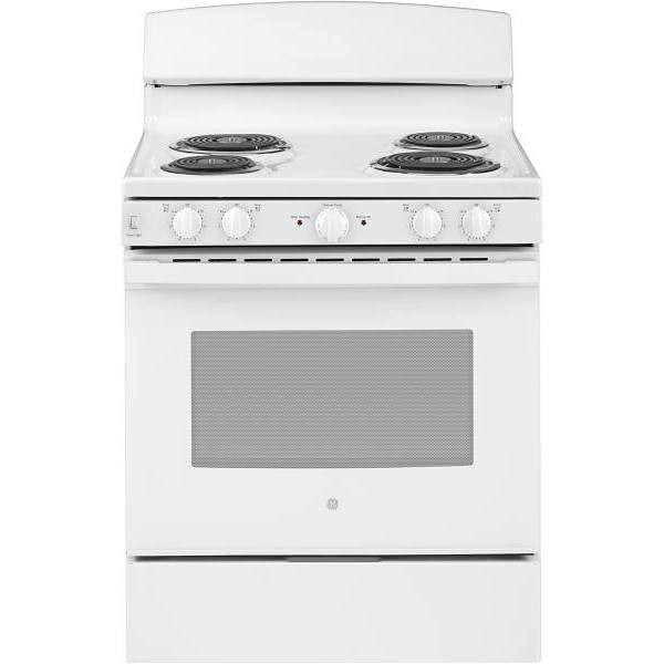 GE ENERGY STAR 30 In. 5.0 cu. ft. Coil Electric Freestanding Range, Standard Clean, White, ADA