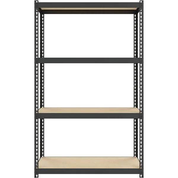 Space Solutions 4-Tier Steel Garage Storage Shelving Unit (Black)