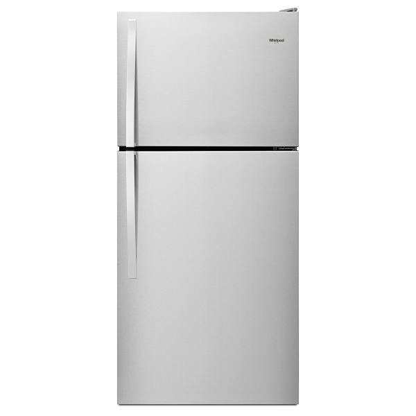 Whirlpool 18 cu. ft. 30 In. W Top Freezer Refrigerator, Stainless Steel, ADA
