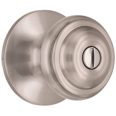 Shield Security Fancy Mushroom Privacy Knob,  Bed/Bath, Satin Nickel (332293182)