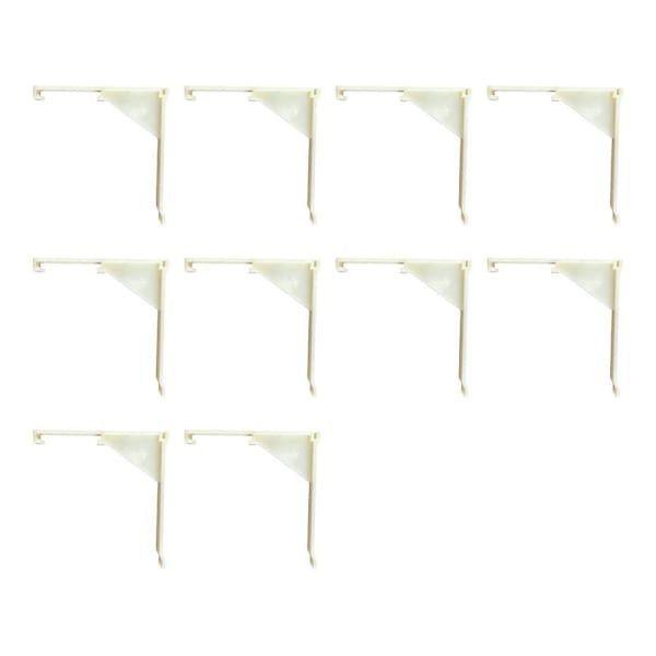 Champion Vertical Vertical Valance Clip, White, Package Of 10