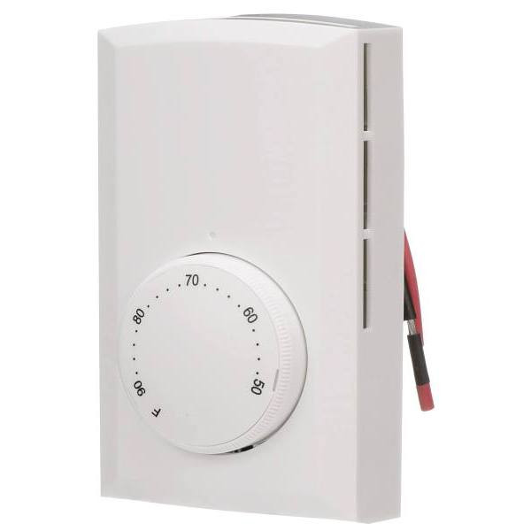 Cadet T521 Mechanical Single Pole Wall Thermostat, 22a, White T521-W