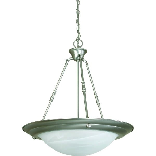 20 In. 3-Light Pendant Fixture (Brushed Nickel)