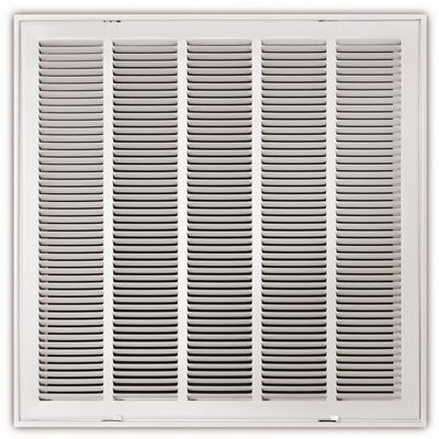 Truaire 24 In X 24 In White Stamped Return Air Filter Grille With Removable Face