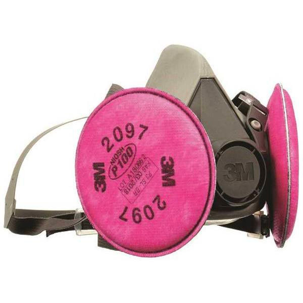 3M P100 Mold And Lead Paint Removal Reusable Respirator Mask, Size Medium