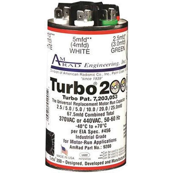 Amrad Engineering Turbo 200 Capacitor 2.5-67.5 MFD 370 / 440 VAC