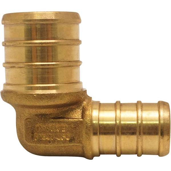 Apollo 3/4" X 1/2" Brass Pex-B Barb 90-Degree Reducing Elbw