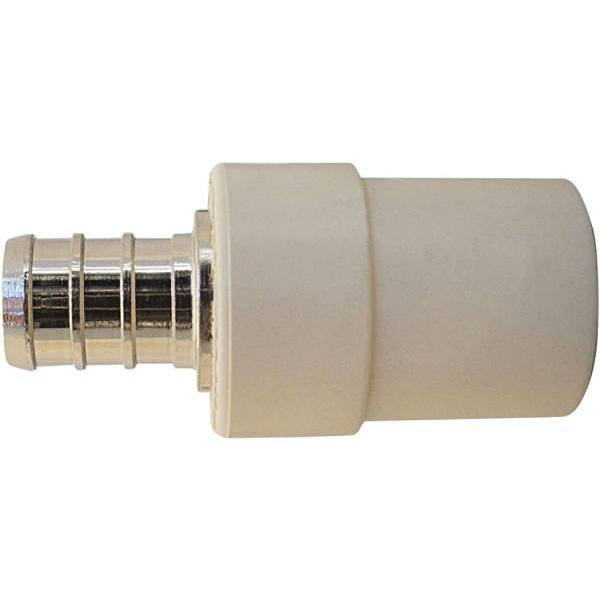 Apollo Chrome Plated Barb Cpvc Cts Transition Coupling, 1/2" X 1/2", Brass
