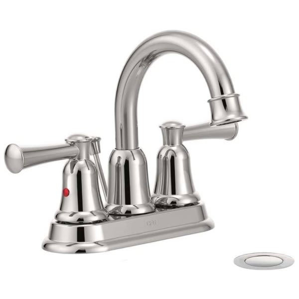Cleveland Faucet Group 4 Inch Centerset 2-Handle Faucet, Drain Assembly, Chrome