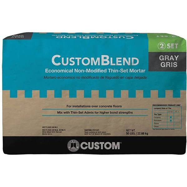 Custom Building Products Customblend 50 Lb Gray Standard Thinset Mortar