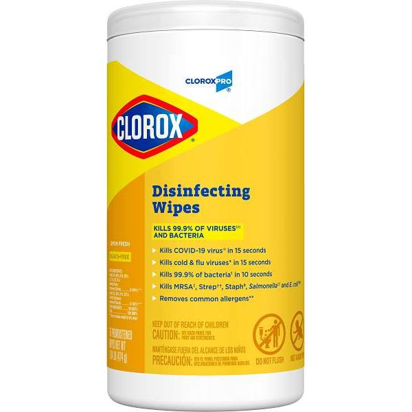 Clorox 75-Count Lemon Fresh Scent Bleach Free Disinfecting Cleaning Wipes