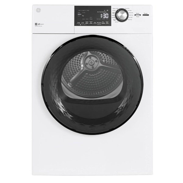 GE Energy Star 4.3 Cu. Ft. Stackable Smarthq Front Load Electric Dryer, White