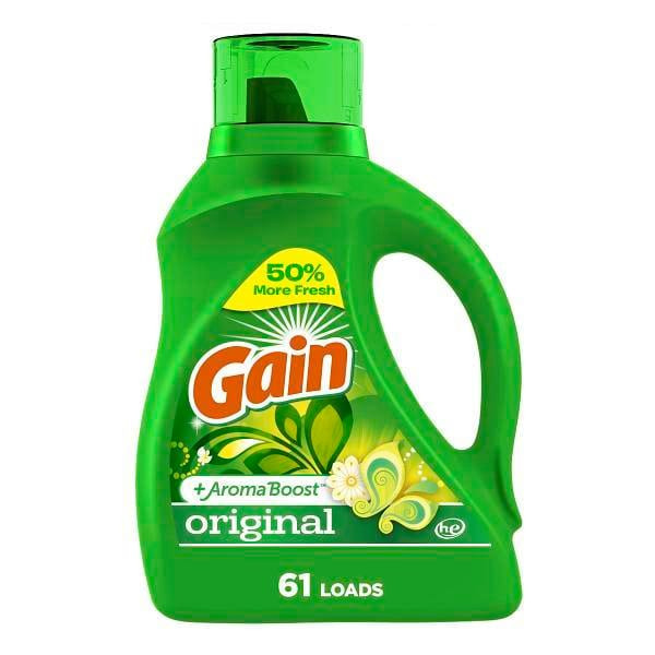 Gain Plus Aromaboost Original Scent Liquid Laundry Detergent, 88 Oz, Case Of 4