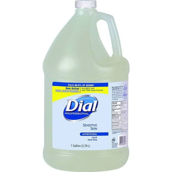 Dial Sensitive Skin Antimicrobial Liquid Hand Soap 1 Gal Refill Case Of 4