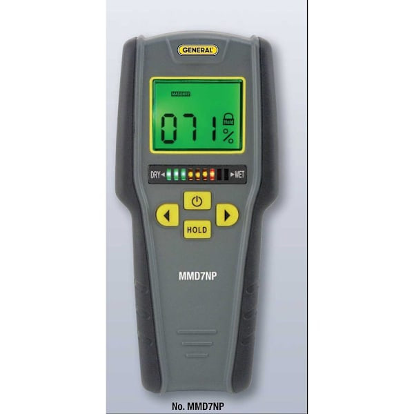 General Tools Moisture Meter, Pinless, Digital Lcd With Tricolor Bar Graph 261339
