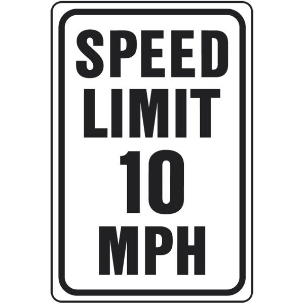 Hy-Ko 18 In. X 12 In. Aluminum Speed Limit 10 Mph Sign 245445
