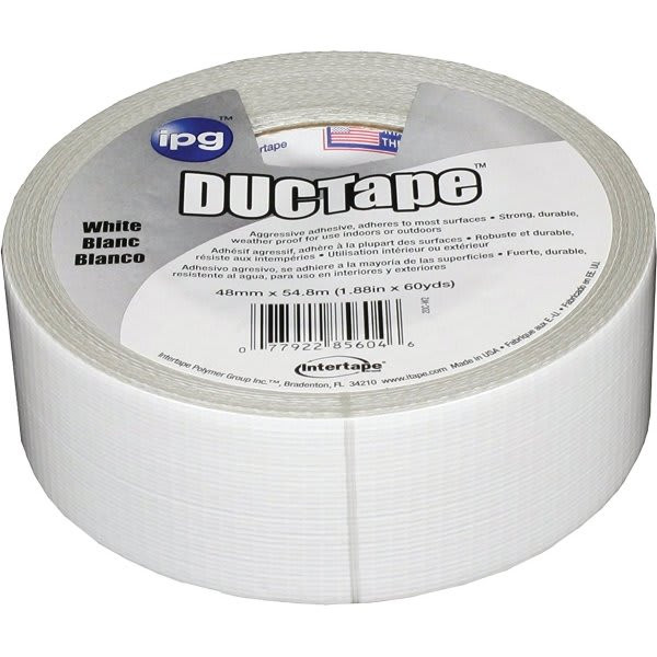 Intertape Polymer Group 20C-W2 1.87" x 60Yd White General Purpose Duct Tape