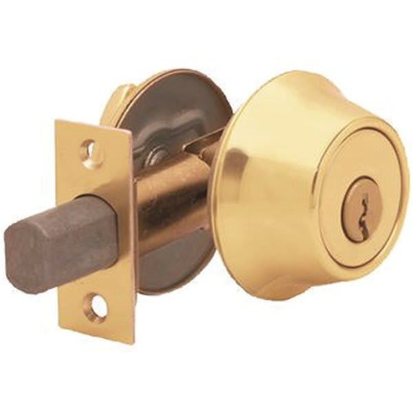 Kwikset 660 Series Polished Brass Single Cylinder Deadbolt 215801