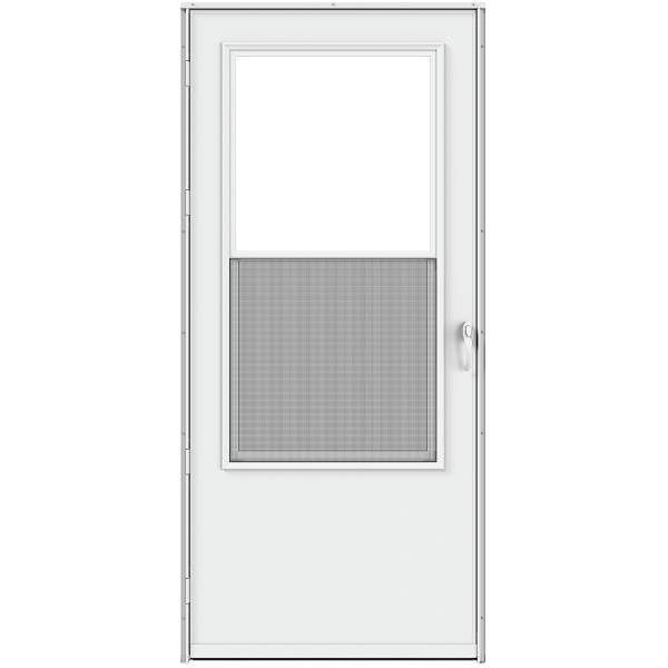 Larson Life-Core Composite Surface Single-Vent Storm Door, 36" X 80", White 349333