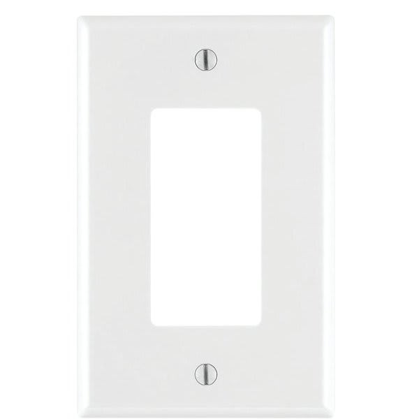 Leviton Decora 1 Gang White Decorator/rocker Mid Nylon Wall Plate Package Of 10