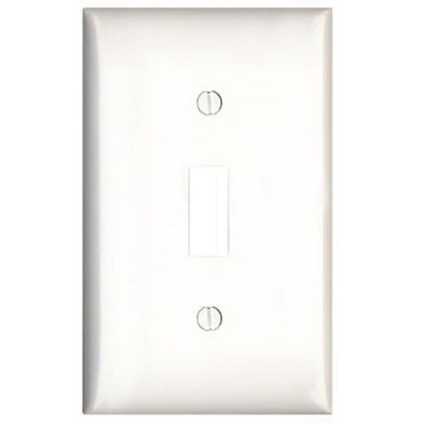 Leviton White 1-Gang Toggle Wall Plate Midsize