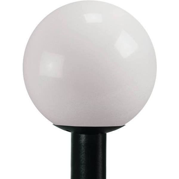 Liteco Black Outdoor White Globe With Post Top Fitter 262910