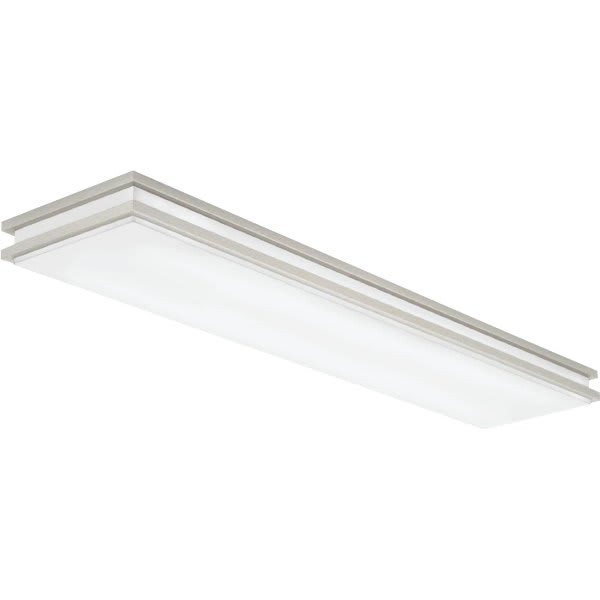 Lithonia Lighting LED Saturn 4' Ceiling Fixture, 35 Watt, Brushed Nickel, 4000k