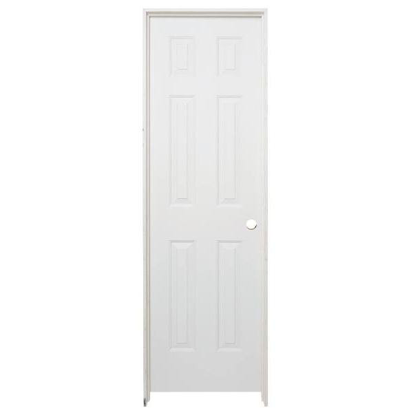 Masonite 24" X 80" 6- Panel Interior Prehung Left Hand Flat Jamb