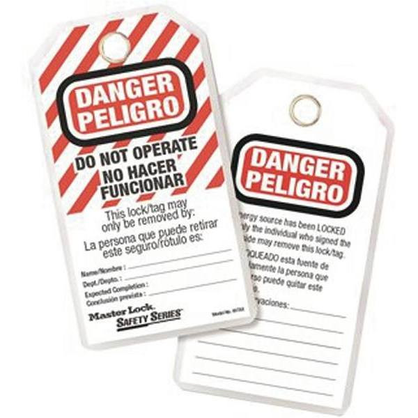 Master Lock Saftey Lockout Tags Package Of 12