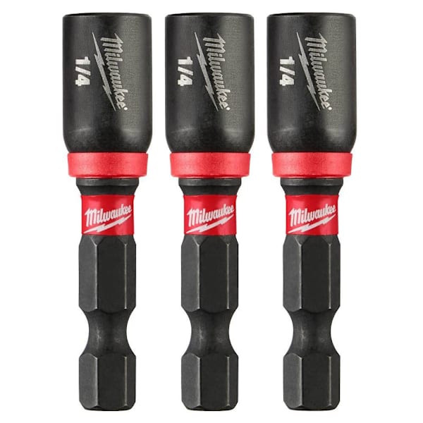 Milwaukee Shockwave Impct Duty 1/4x 1-7/8alloy Steel Magntic Nut Drvr Bit