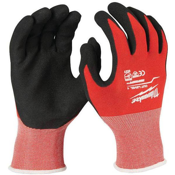 Milwaukee Medium Red Nitrile Cut Resistant Dipped Work Gloves Package Of 12