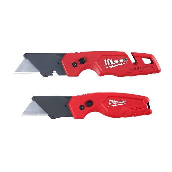 Milwaukee Fastback Folding Utility Knife And Compact Utility Knife 2-Piece