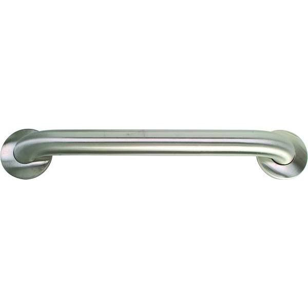 Premier Round Flange Grab Bar, 16 In Stainless Steel