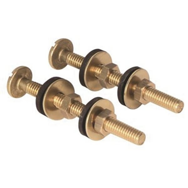 Proplus 3/8 In. X 3-1/8 In. Solid Brass Closet Tank Bolts Pair 246325