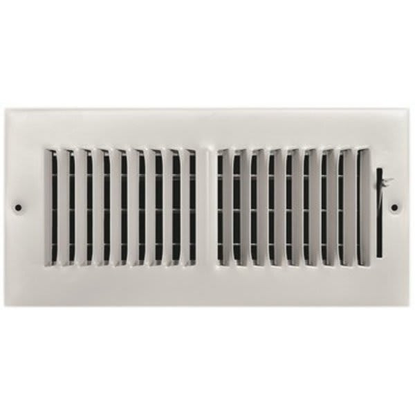 10 In. X 4 In. 2-Way Steel Wall/Ceiling Register