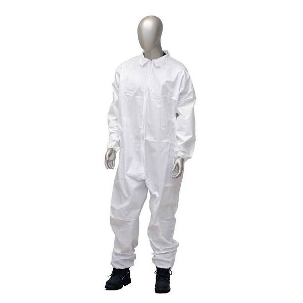 AmbiShield Microporous Coverall Zip Front Elast Wrist/Ankles XL White Case Of 25 355061