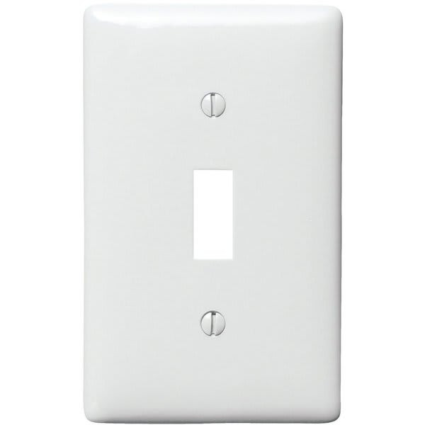 Hubbell 1-Gang White Medium Size Toggle Wall Plate