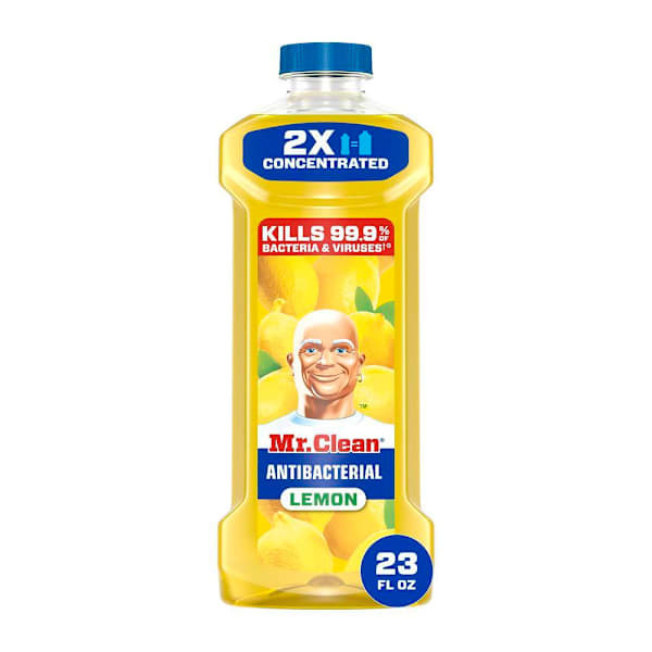 Mr. Clean Antibacterial Multi-Surface Cleaner, Lemon Scent, 23 Oz, Case Of 6