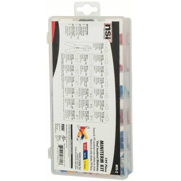 Nsi Industries Mini Terminal Kit With Crimping Tool Package Of 180