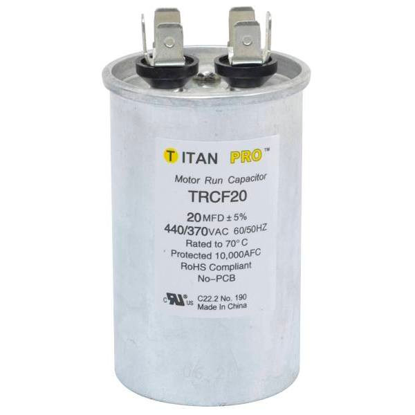 Packard Titan PRO Run Capacitor 20 MFD 440/370 Volt Round, Box Of 10