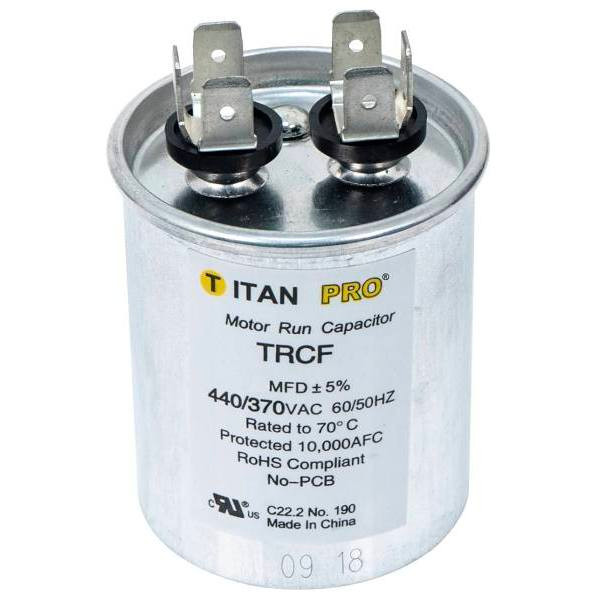 Packard Titan PRO Run Capacitor 7.5 MFD 440/370 Volt Round, Box Of 10