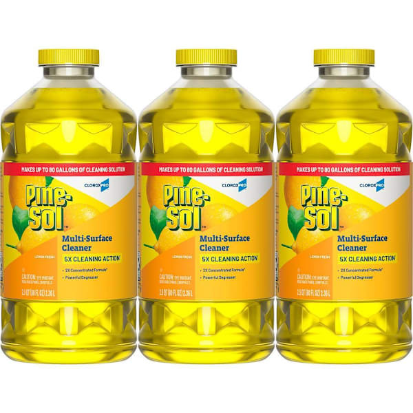 Pine-Sol Multi-Surface Cleaners Lemon Fresh 80 Oz. Bottle Case Of 3