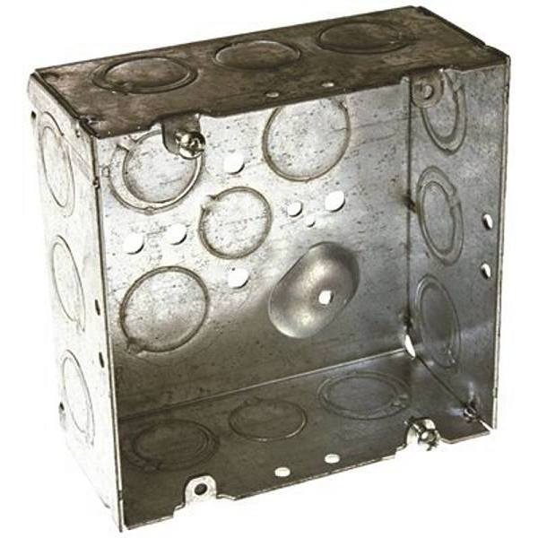 Raco 4-11/16" Square Box, Welded 2-1/8" Deep 1 X 1/2" Ko, 15 Tkos