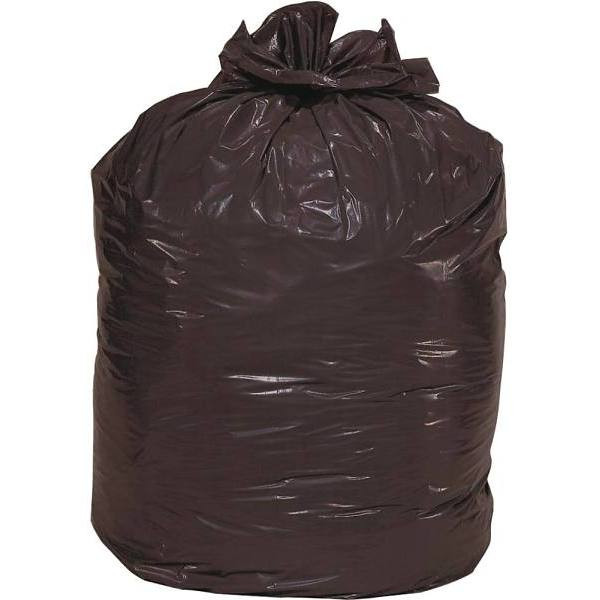 Renown Can Liner, 55 Gal., 1.35 Mil, Low Density, Black, 40" X 55", Case Of 100