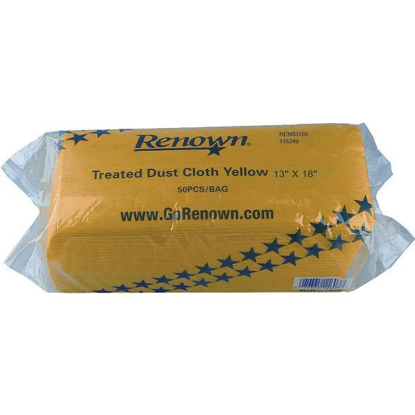 Renown Dust Cloth Treated 13x18"yellow Package Of 50