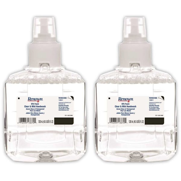 Renown Efa 1200 Ml Clr&mild Frag-Fre Foam Hand Soap Refill,efa Dispen, Case Of 2