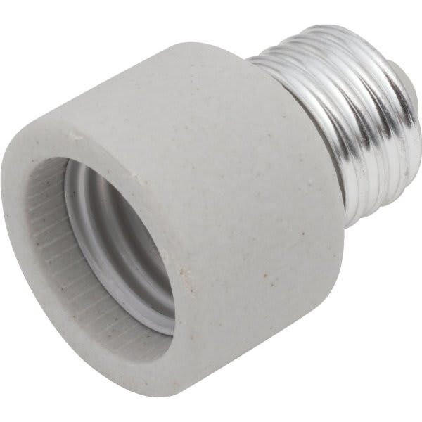Satco Medium Base Socket Extension Porecelin Ivory Package Of 6