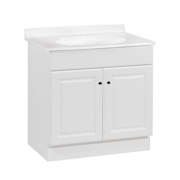 Seasons 30" W X 35" H X 18" D Bathroom Vanity Cabinet With Top White